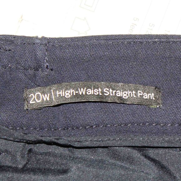 Talbots Navy High-Waist Straight Leg Pant - Sz 20 - Picture 5 of 6